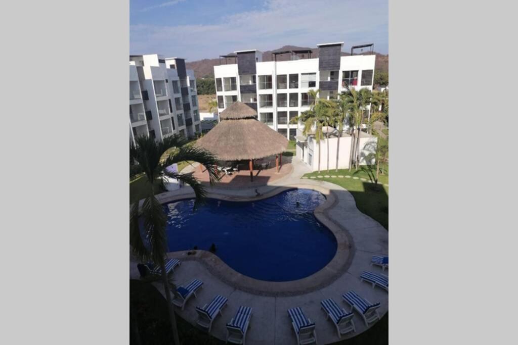 Departamento De Lujo En Manzanillo, Planta Baja Frente A La Alberca Exterior foto