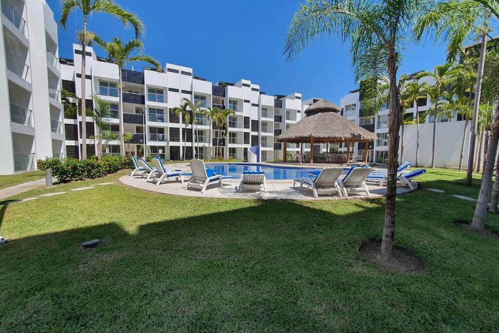 Departamento De Lujo En Manzanillo, Planta Baja Frente A La Alberca Exterior foto