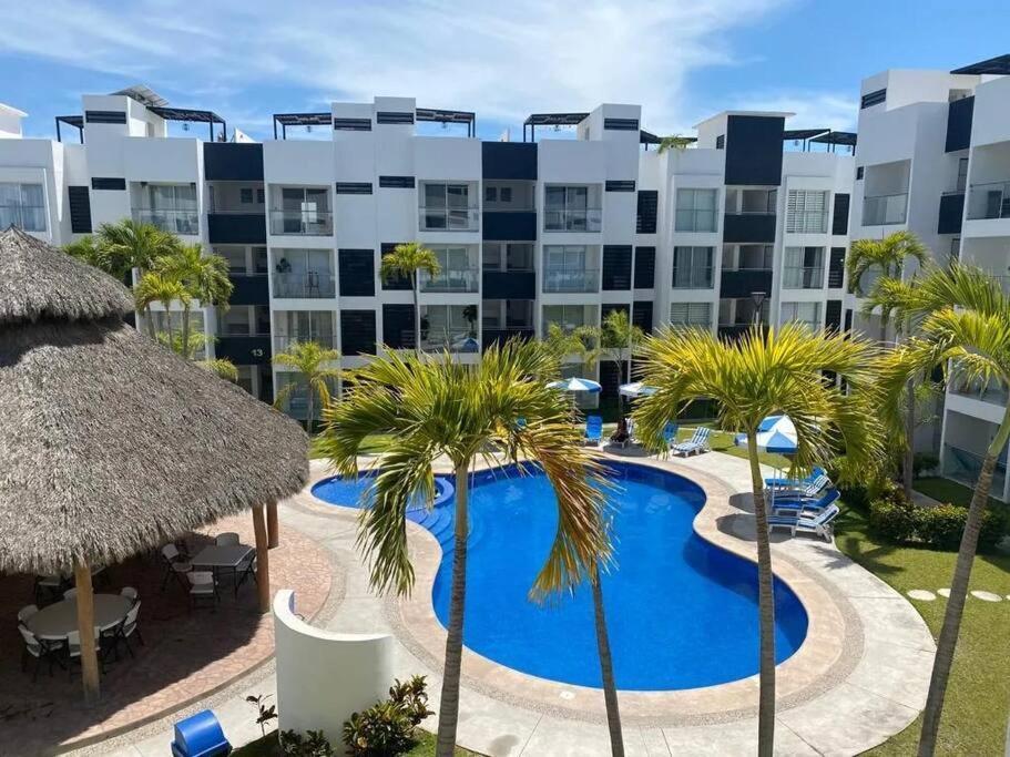 Departamento De Lujo En Manzanillo, Planta Baja Frente A La Alberca Exterior foto
